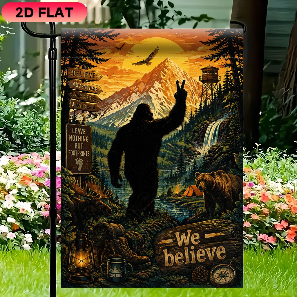 Outdoor Adventure Festival - 2D Flat Garden Flag 1 Piece,