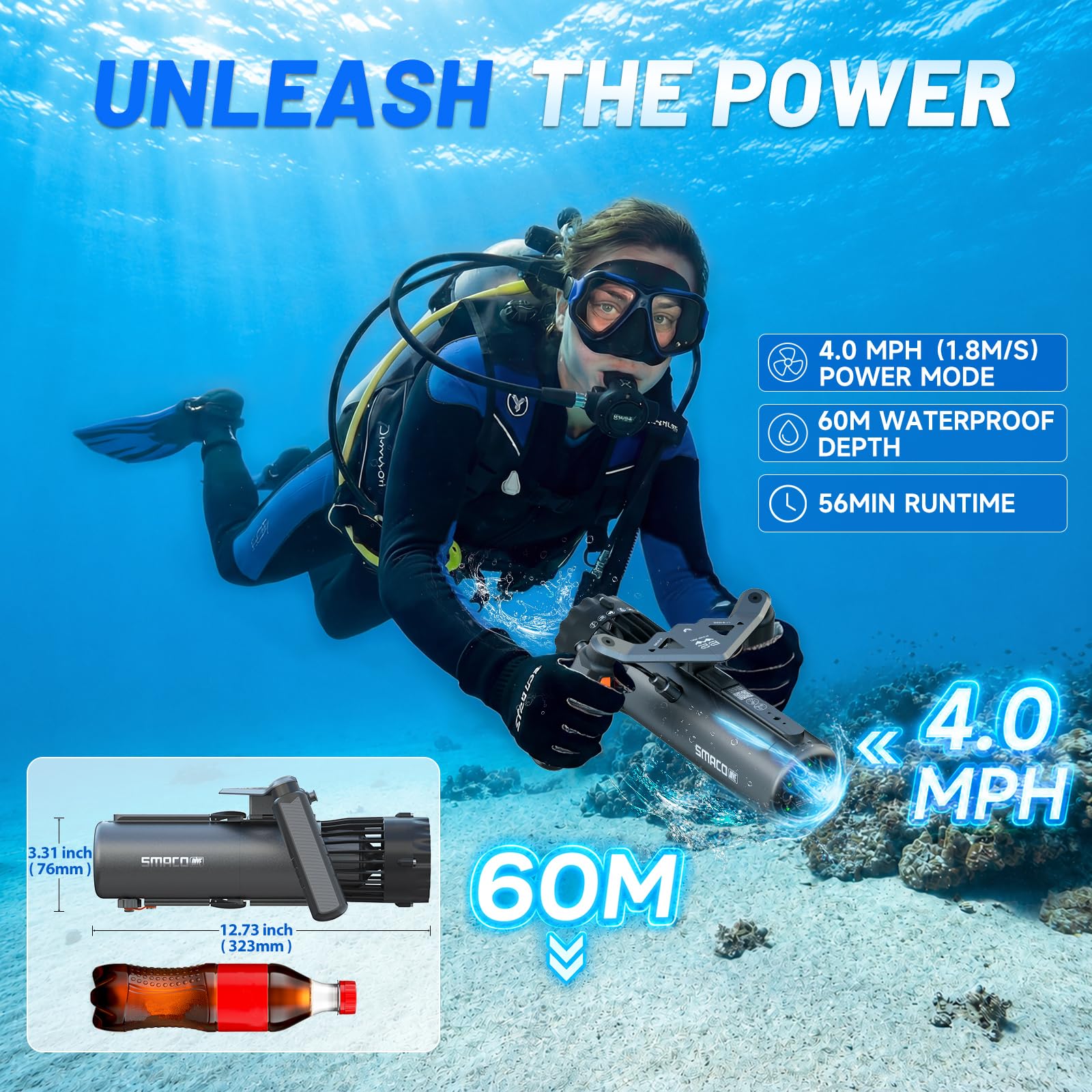SMACO Mini Scuba Tank Underwat - Outdoor Adventure Videos ulasan dan harga