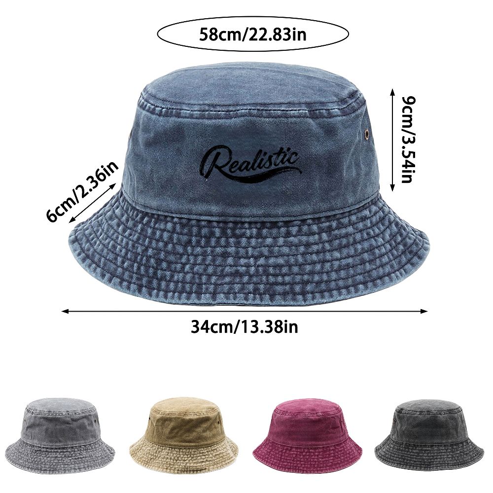 1pc Vintage Washed Bucket Hat  - Outdoor Adventure Festival ulasan dan harga