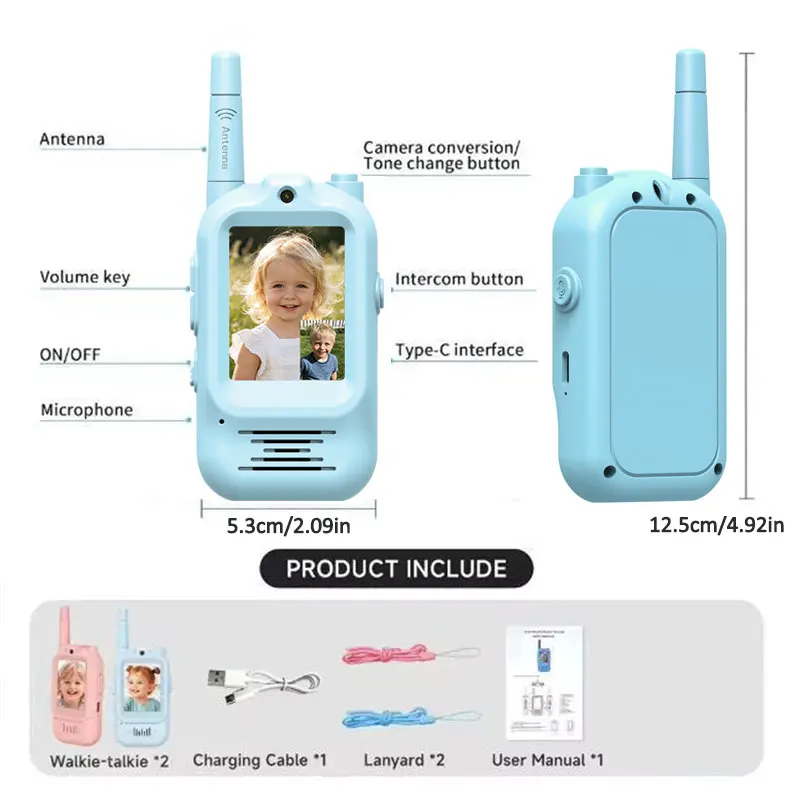 2pcs Kids Video Walkie Talkie  - Outdoor Adventure Videos ulasan dan harga