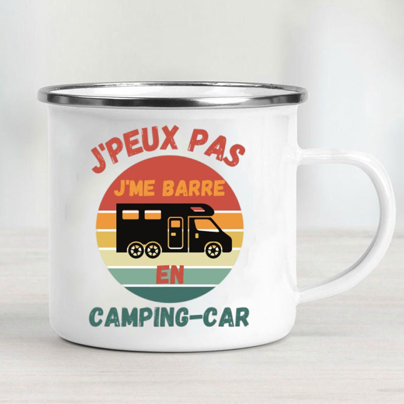 Camping Car Enamel Mug Adventu - Outdoor Adventure Festival ulasan dan harga