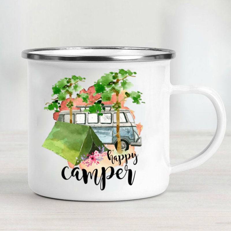 Camping Car Enamel Mug Adventu - Outdoor Adventure Festival ulasan dan harga