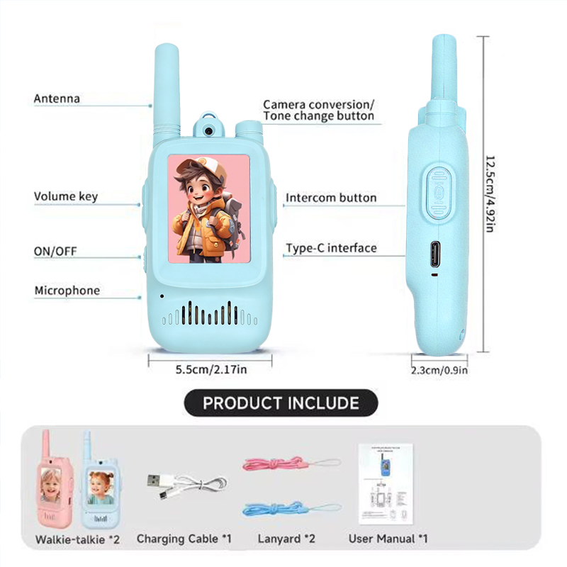2pcs Kids Video Walkie Talkie  - Outdoor Adventure Videos ulasan dan harga